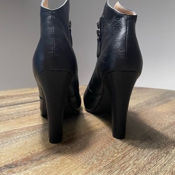 MOJO MOXY Leather High Heeled Booties Size 9M - Picture 9 of 13